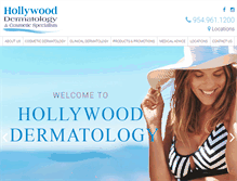 Tablet Screenshot of hollywooddermatology.com